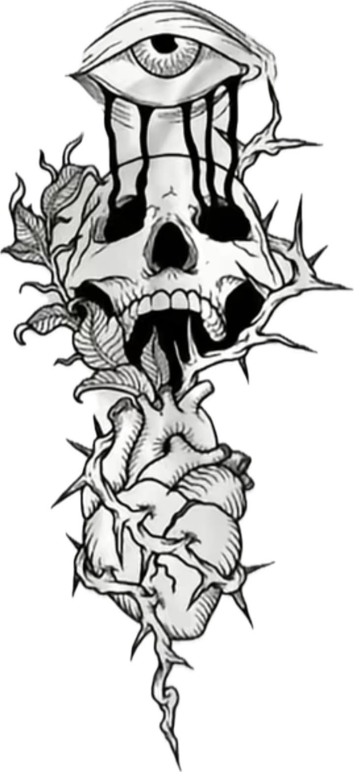 Skull and Heart
