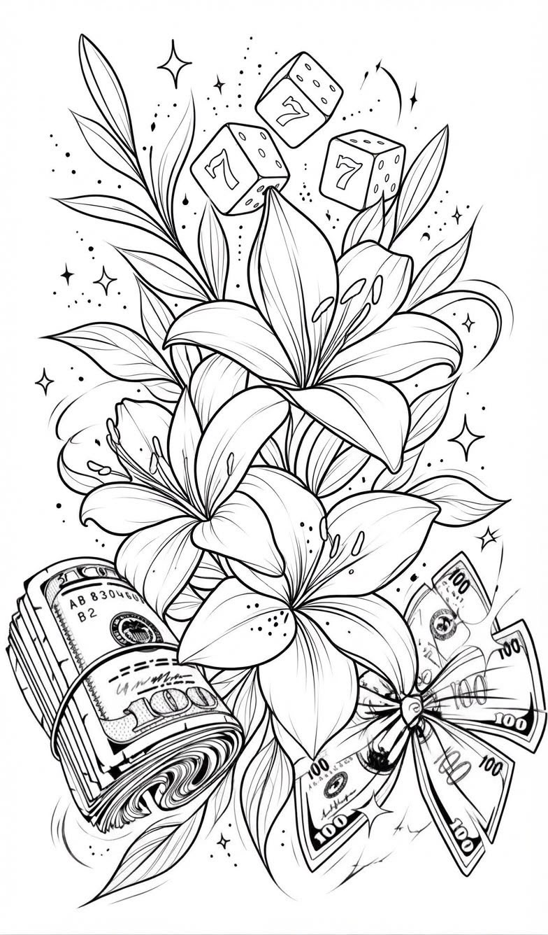 Money and Flower