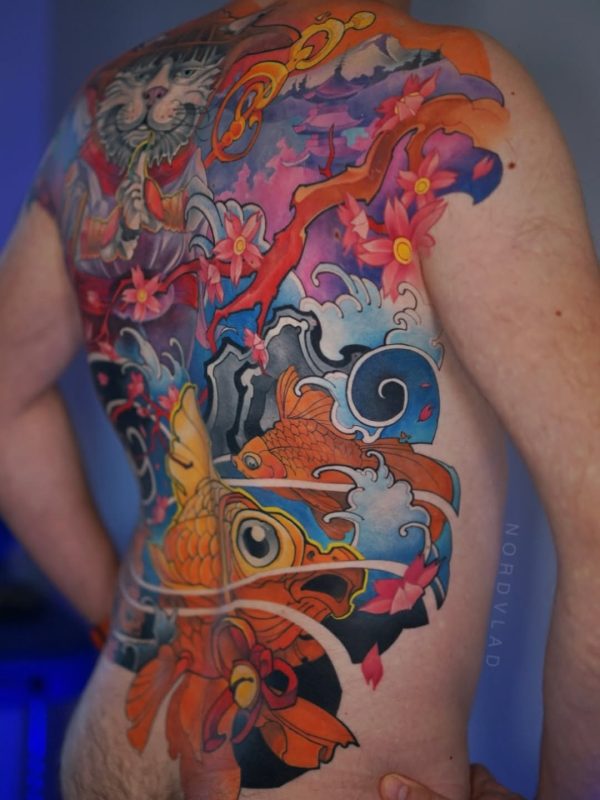 Koi and Cat