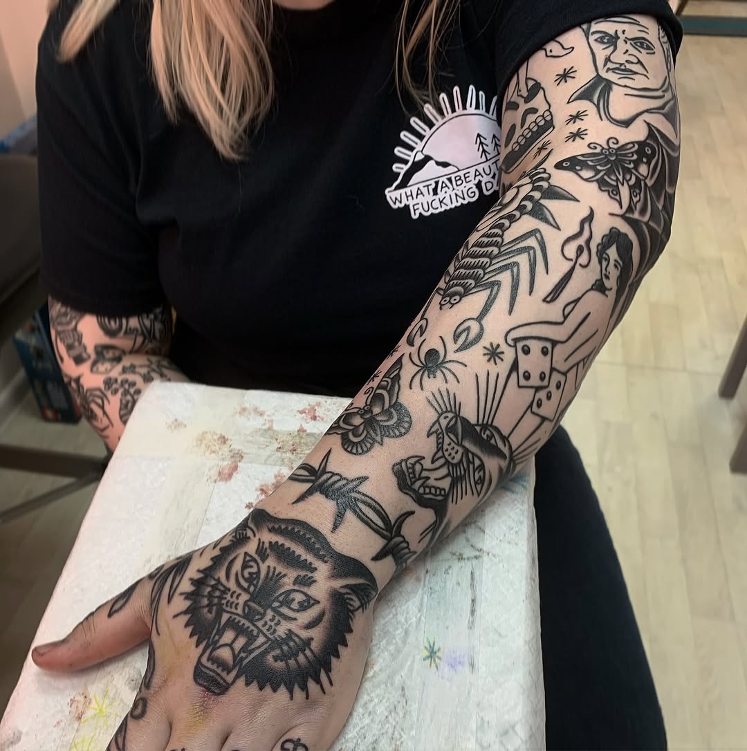 Traditional Blackwork Sleeve