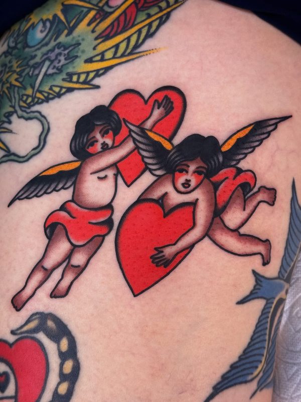 Cherubs with Hearts