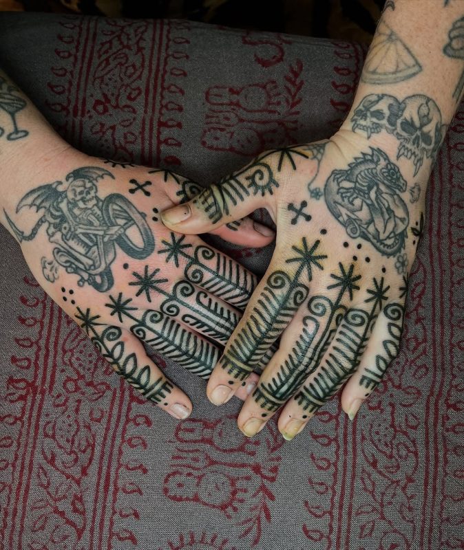 Blackwork Hand Symbols