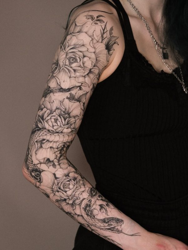 Floral Snake Sleeve