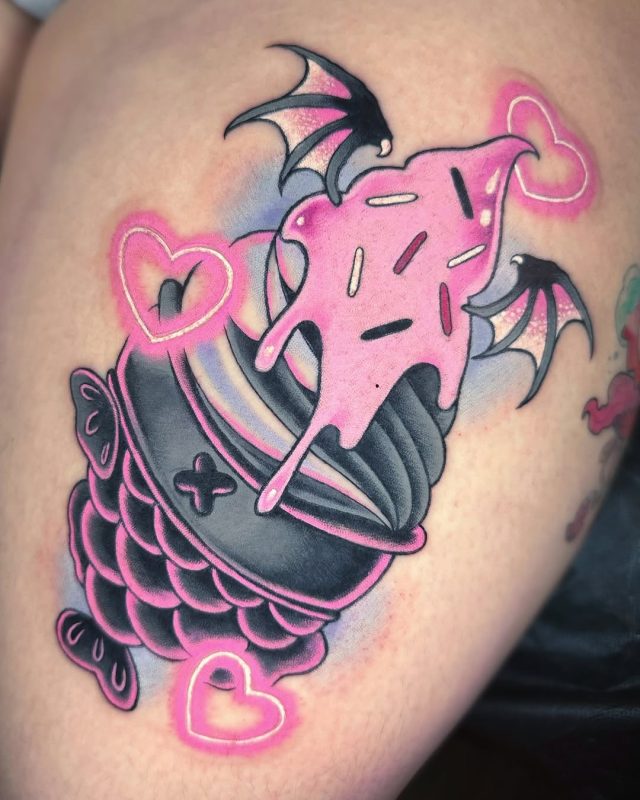 Pink Drip Cupcake