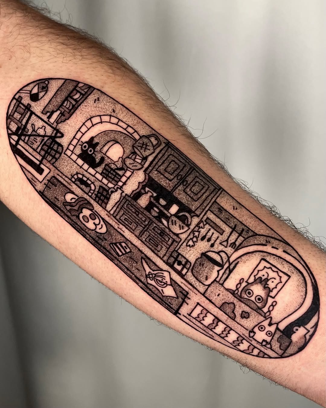 Dotwork Kitchen Scene