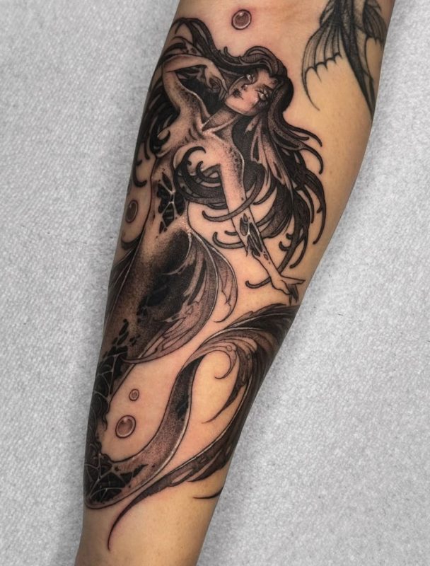 Black Gray Mermaid
