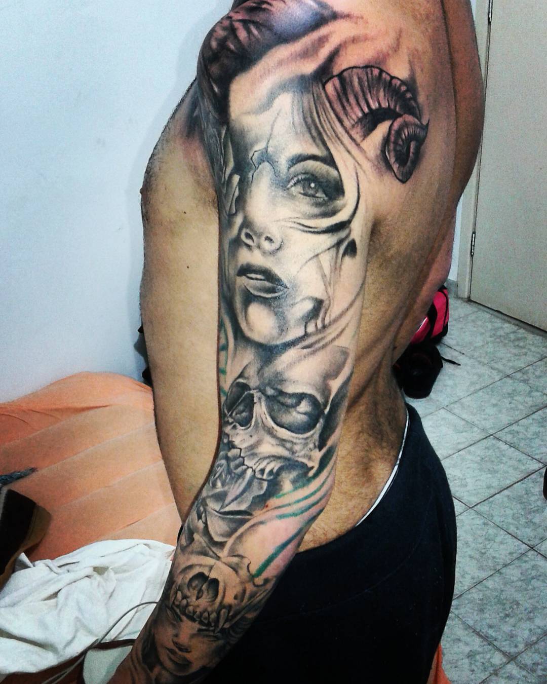 Surreal Skull Portrait