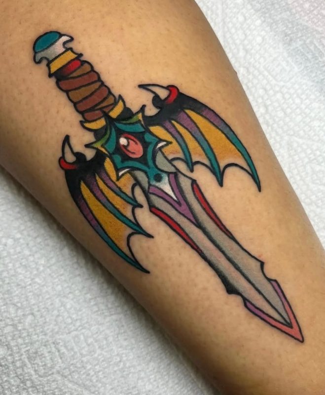 Colorful fantasy dagger