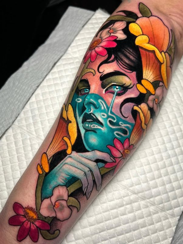 Floral Woman Portrait