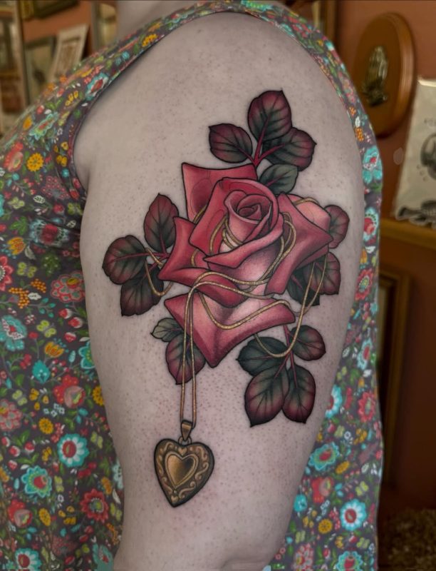 Rose with Locket