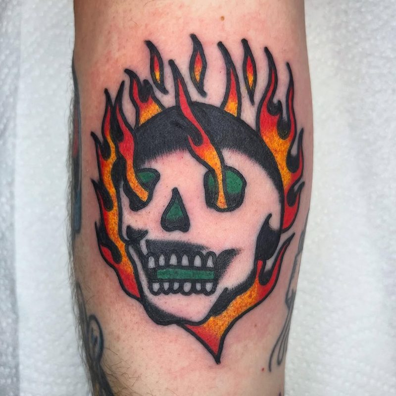 Flaming Skull