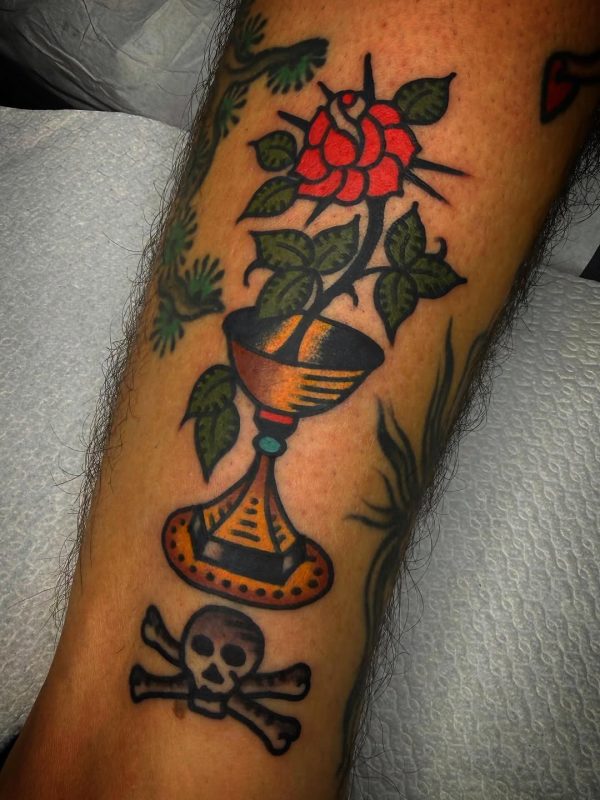 Rose Chalice Skull
