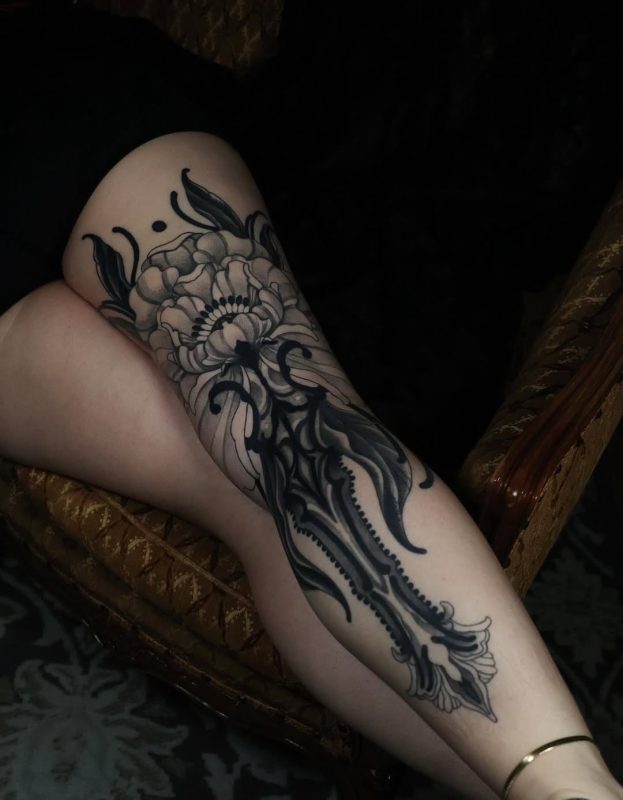 Blackwork Floral