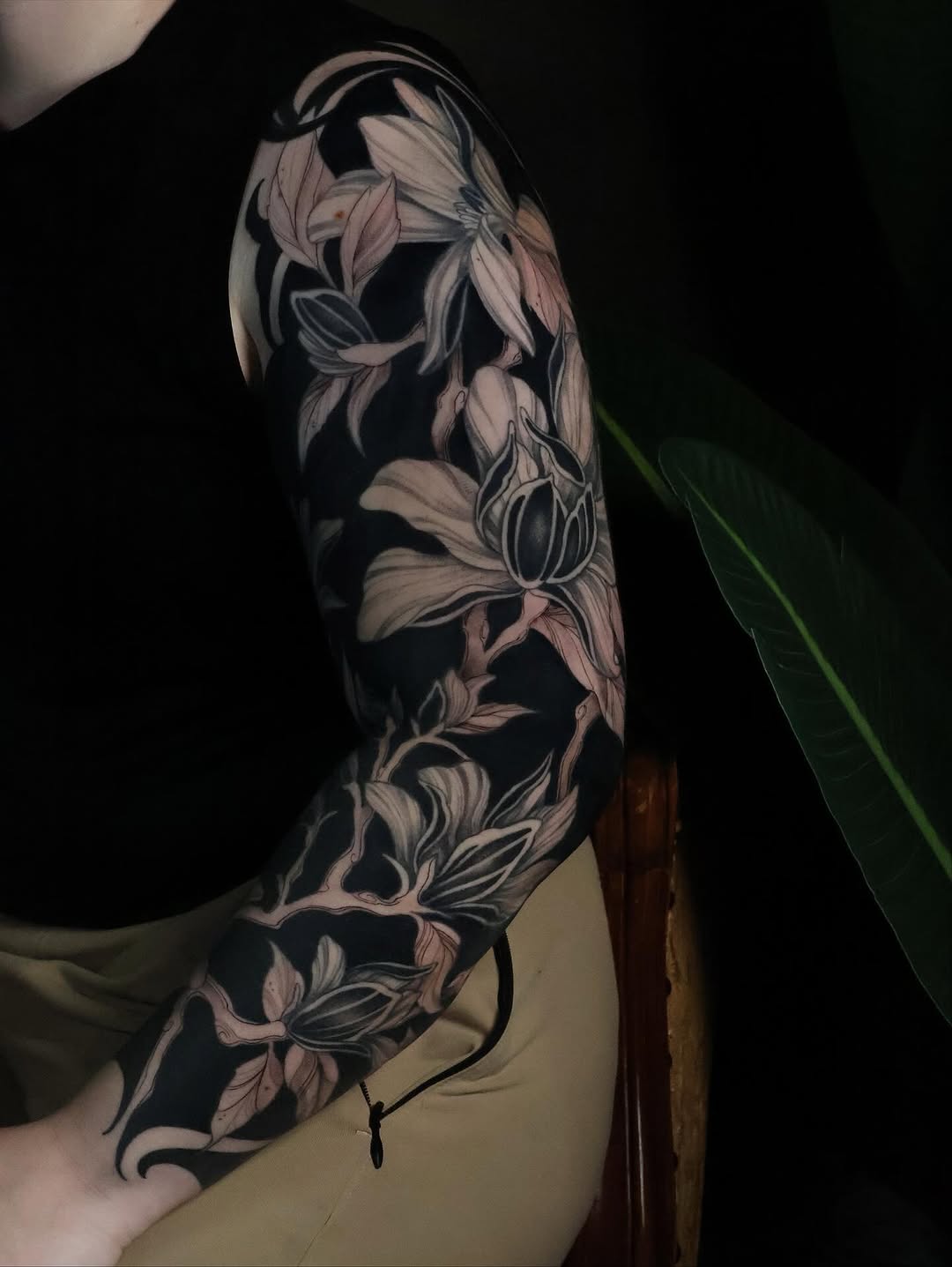 Floral Blackwork Sleeve