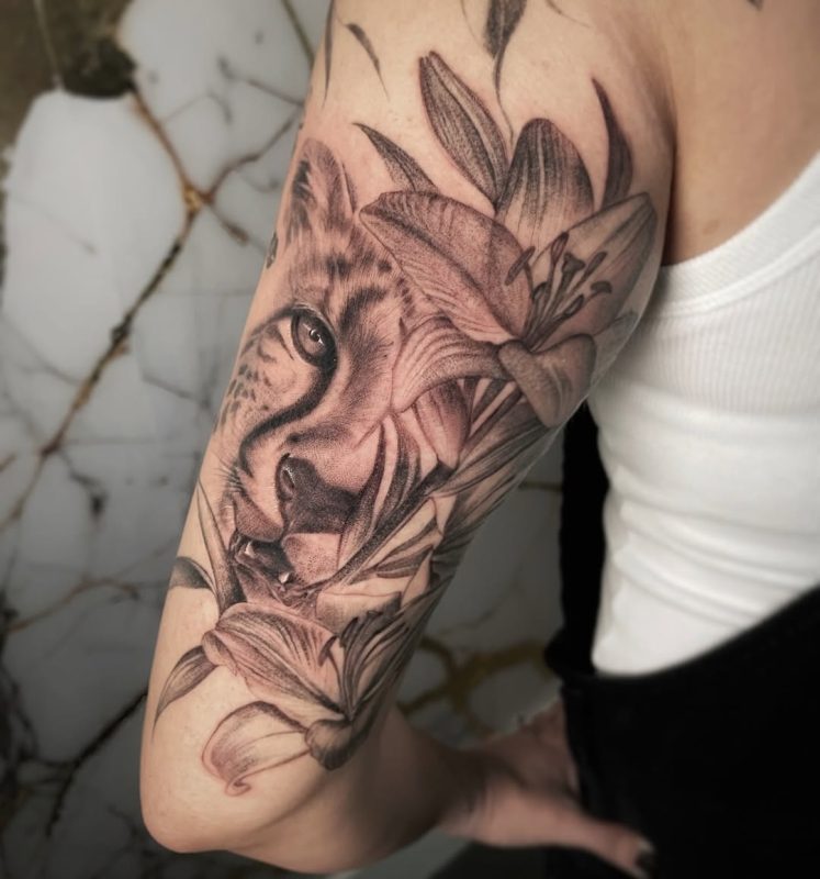 Tiger and Lilies