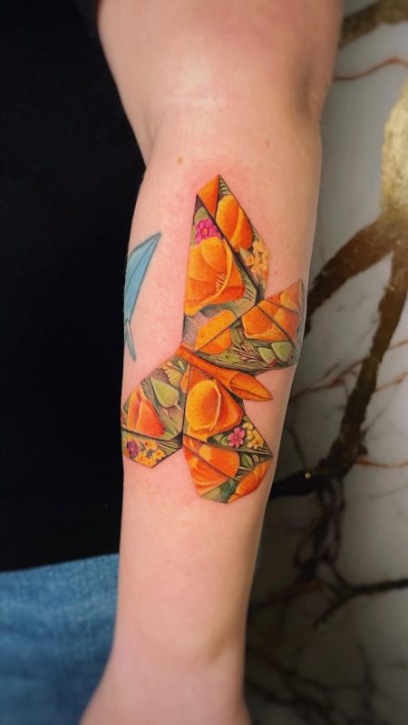 Floral Origami Butterfly