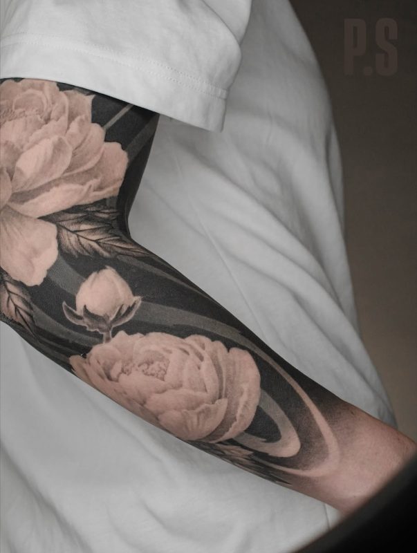 Floral Blackwork Sleeve