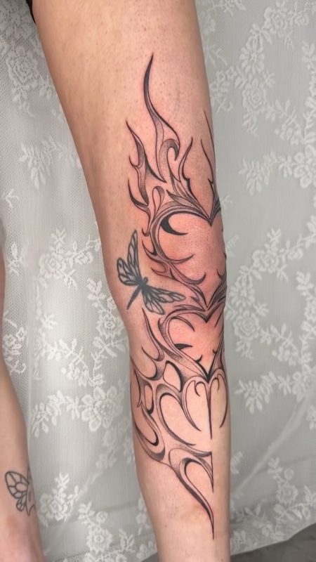 Abstract Heart Flame