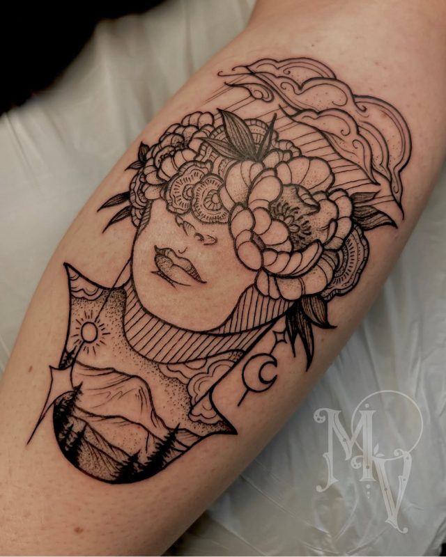 Floral Face Portrait
