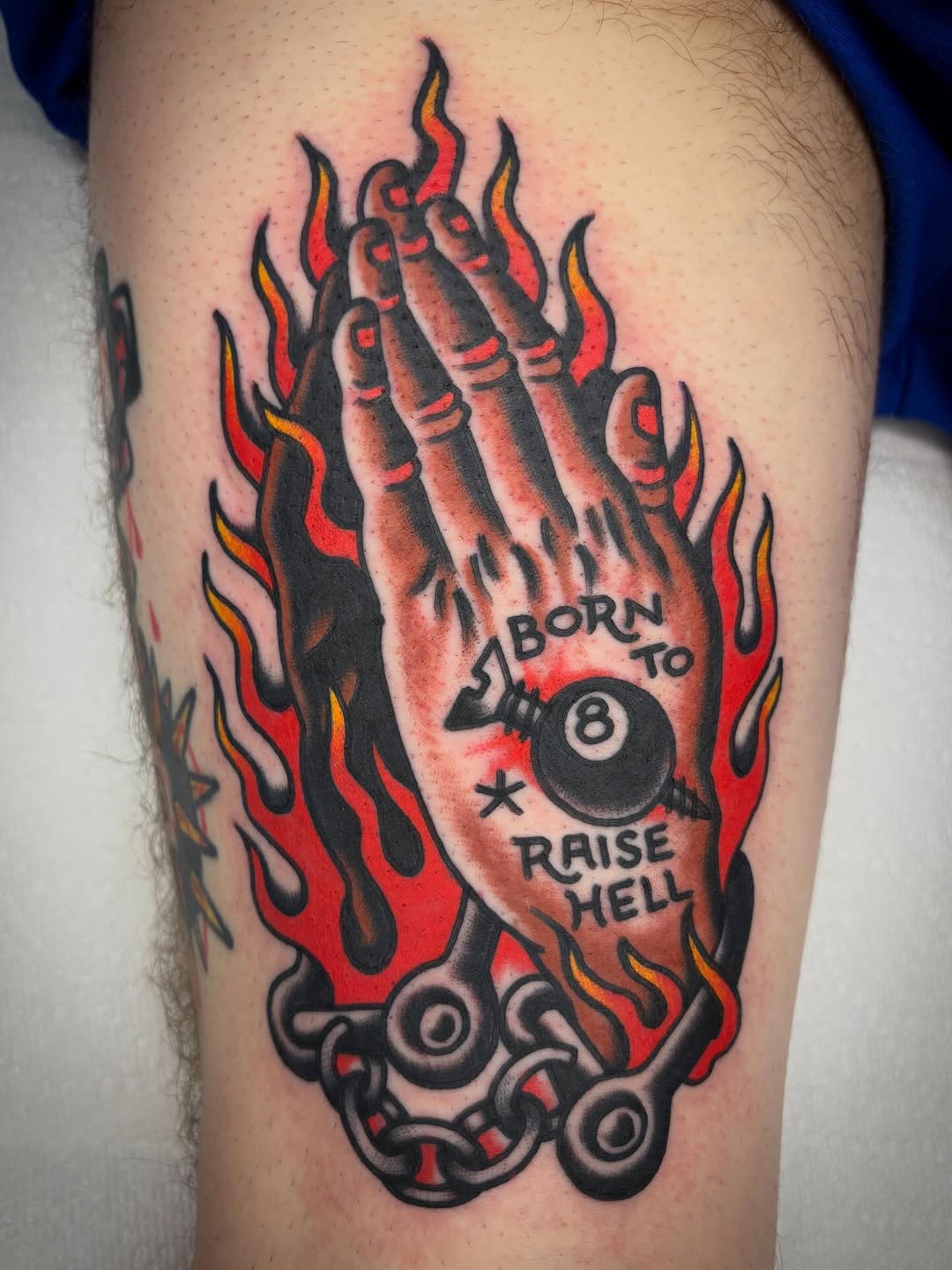 Praying Hands Flames