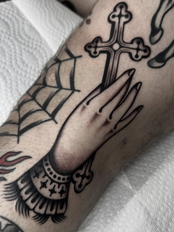 Praying Hand Cross