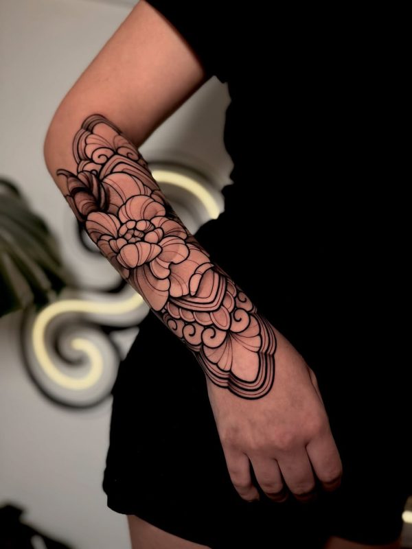 Blackwork Floral