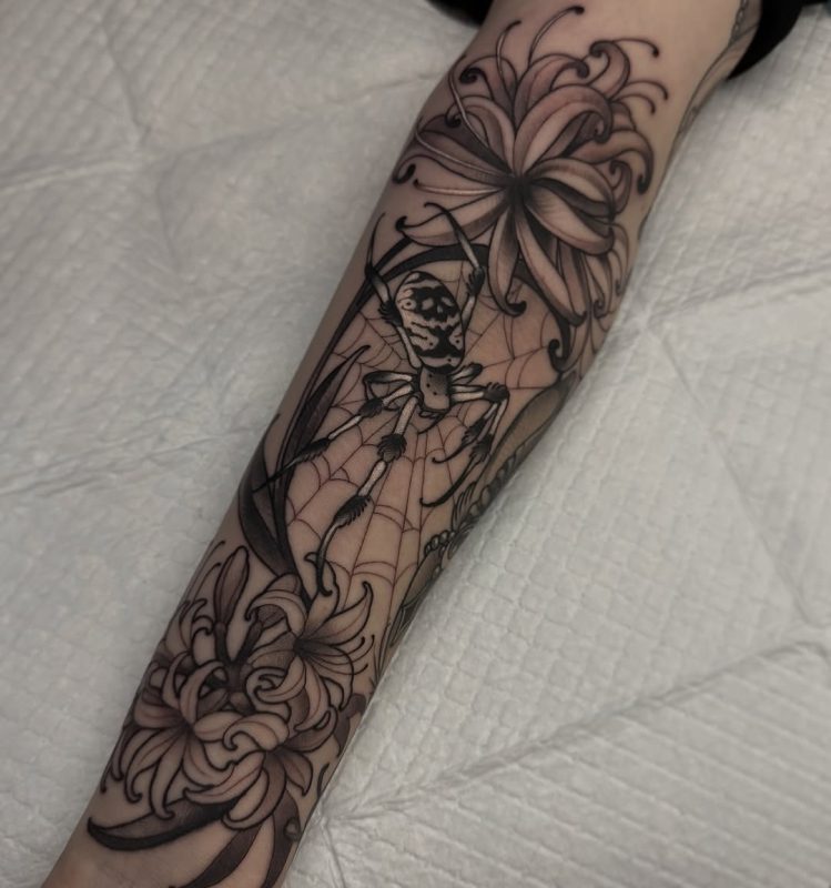 Spider and Flowers