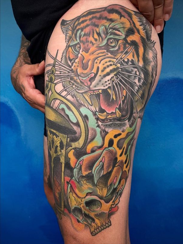 Tiger Skull Lantern