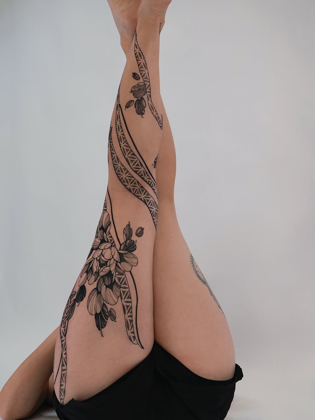 Floral Blackwork Bands