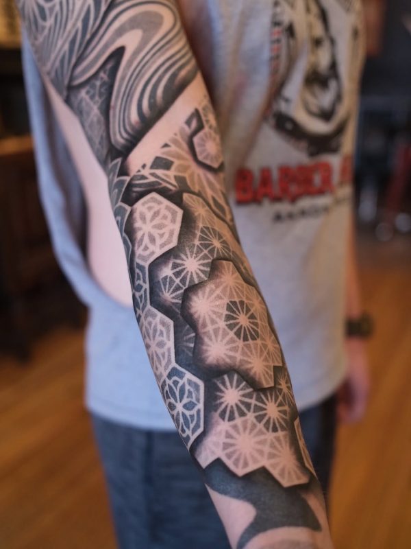 Geometric Dotwork Sleeve