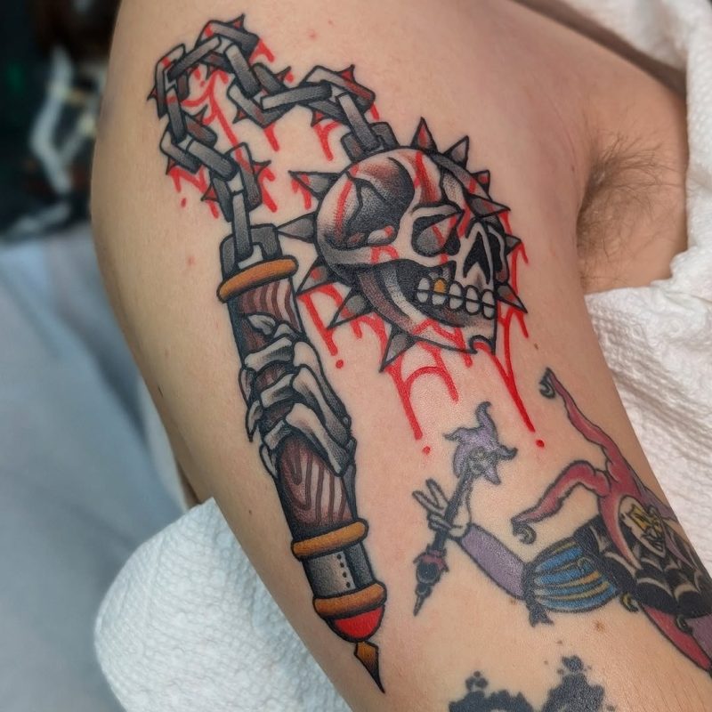 Spiked Skull Mace
