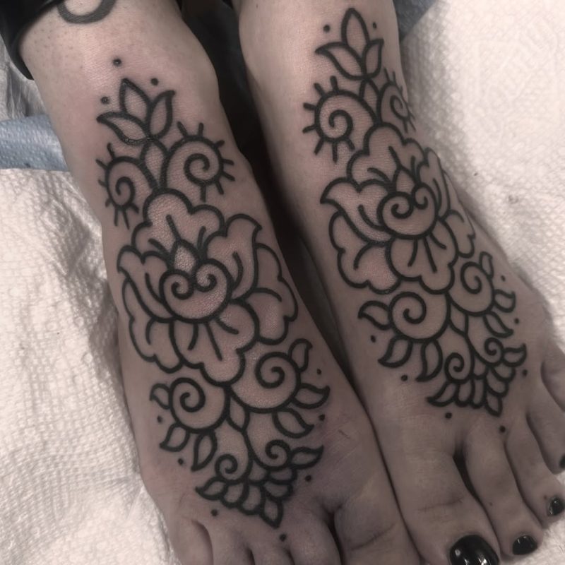 Blackwork Floral