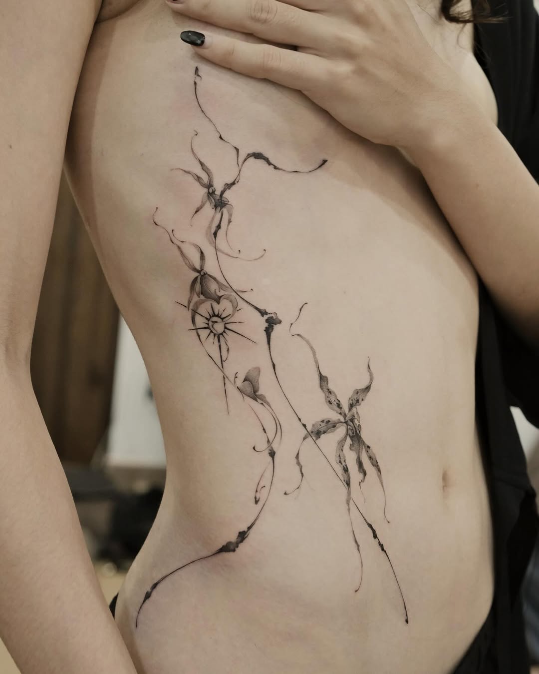 Delicate Floral Lines