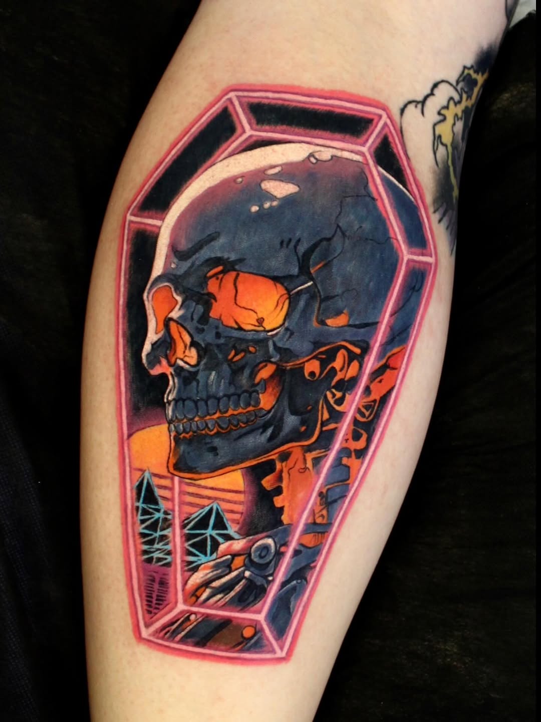 Neon Skull Coffin