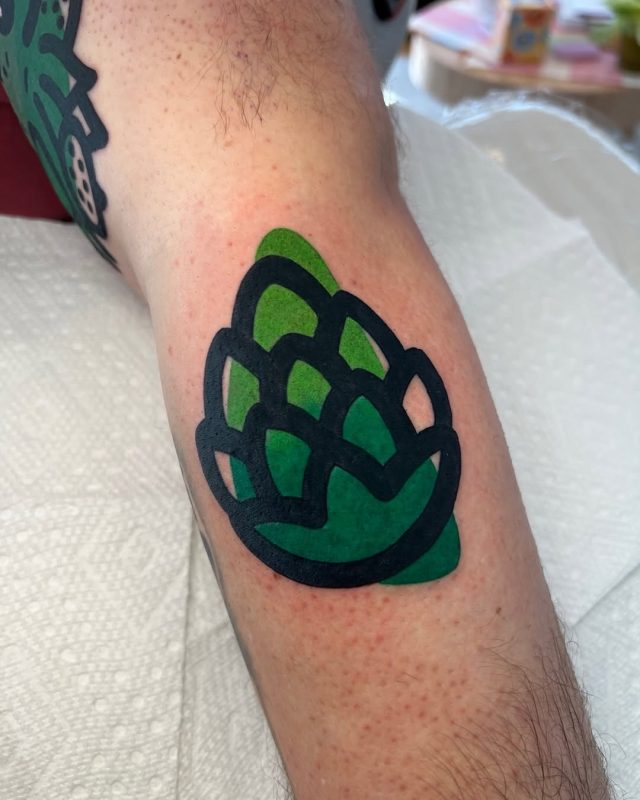 Green Blackwork Art
