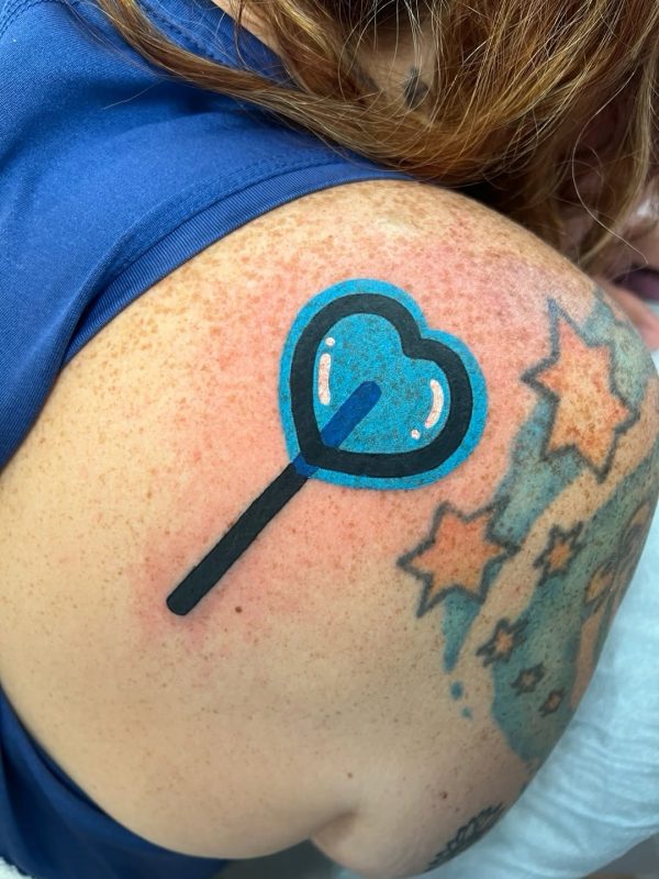 Blue Heart Lollipop