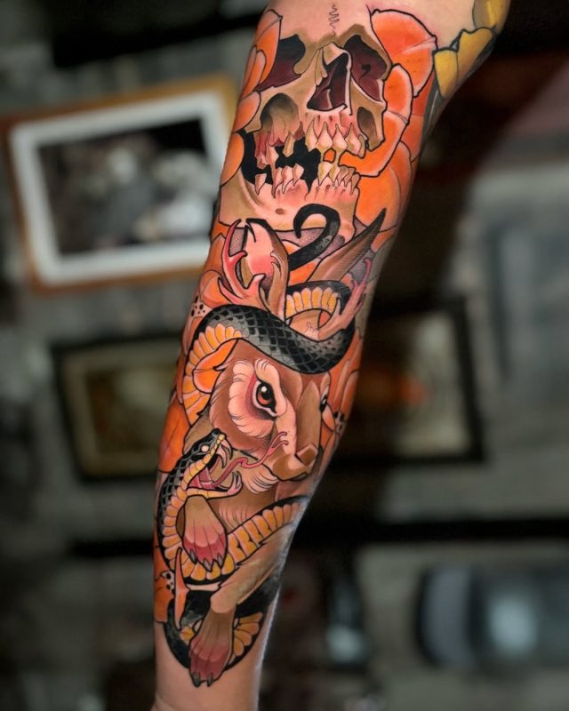 Skull and Snake