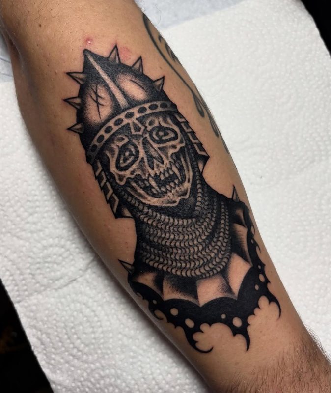 Spiked Helmet Skull
