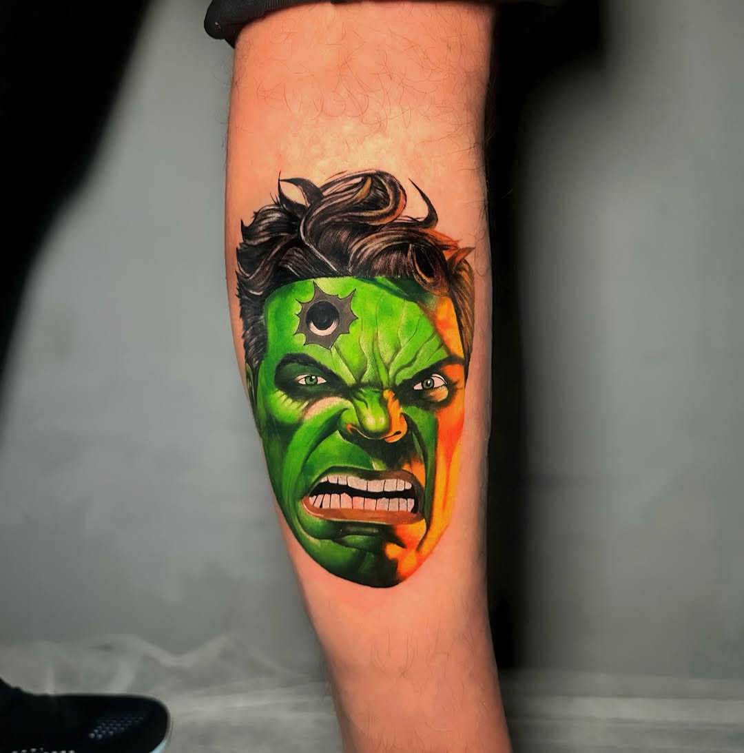 Green Hulk Face