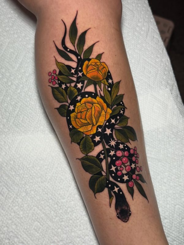 Snake and Roses
