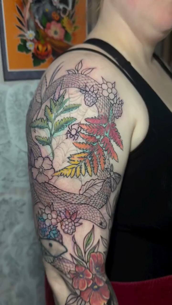 Floral Snake Sleeve