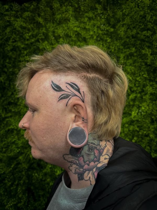 Leafy Head Tattoo