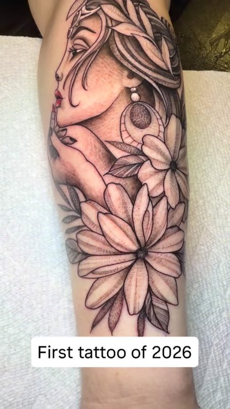 Floral Woman Portrait