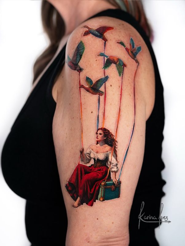 Woman Swinging