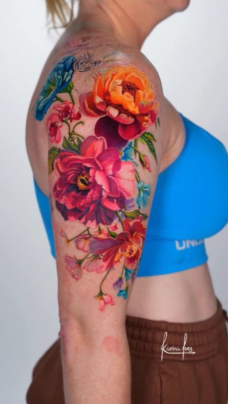 Vibrant Floral Sleeve