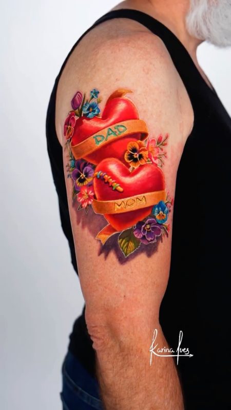 Mom Dad Hearts