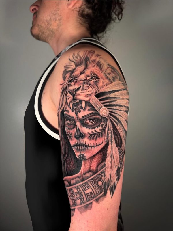 Lion Headdress Woman