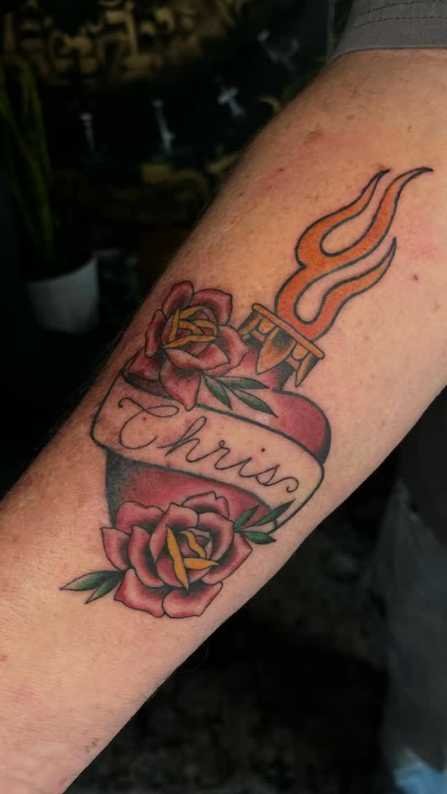 Flaming Heart Banner