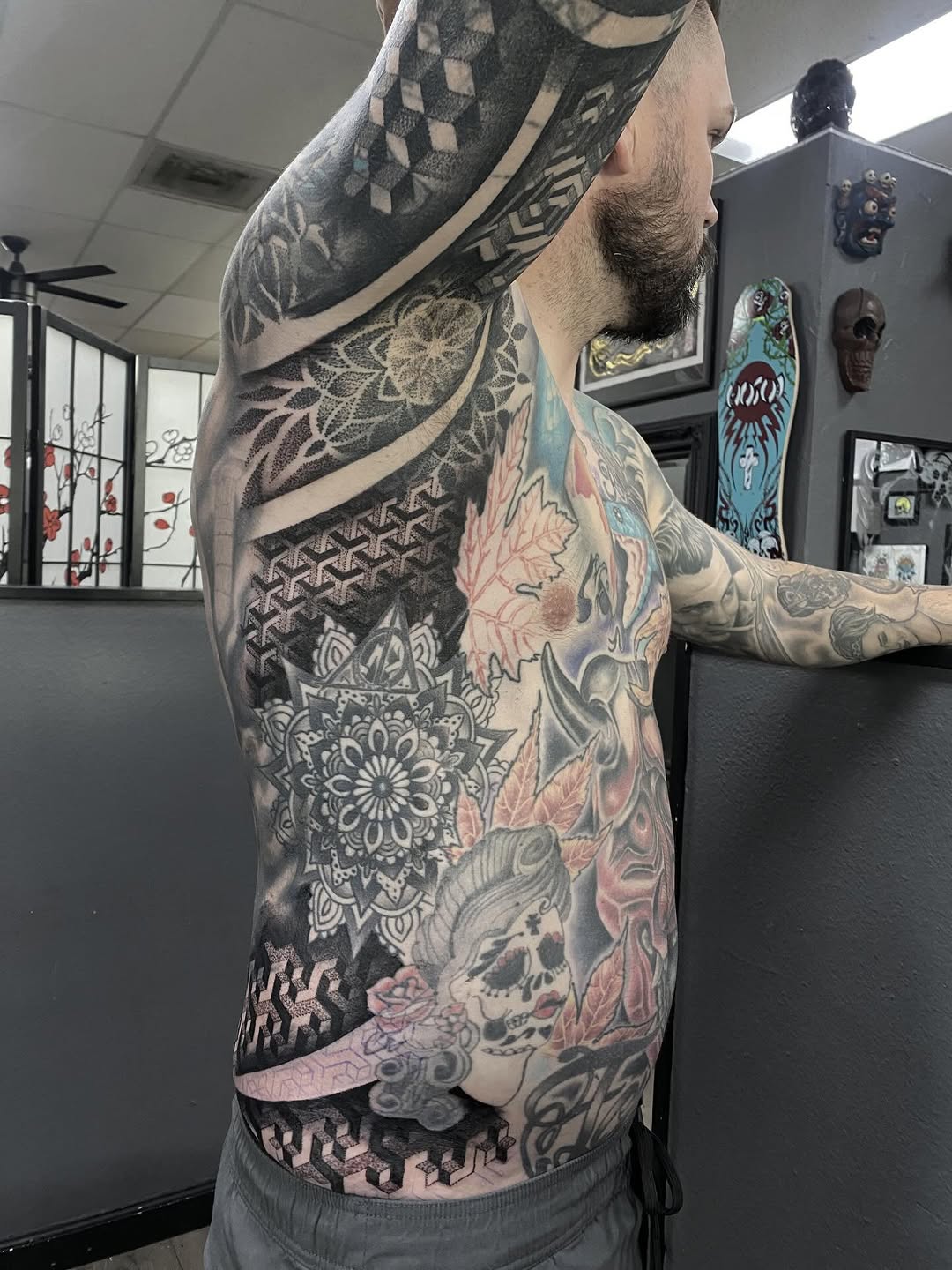 Geometric Blackwork Rib