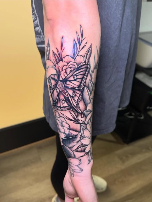 Butterfly and Flowers